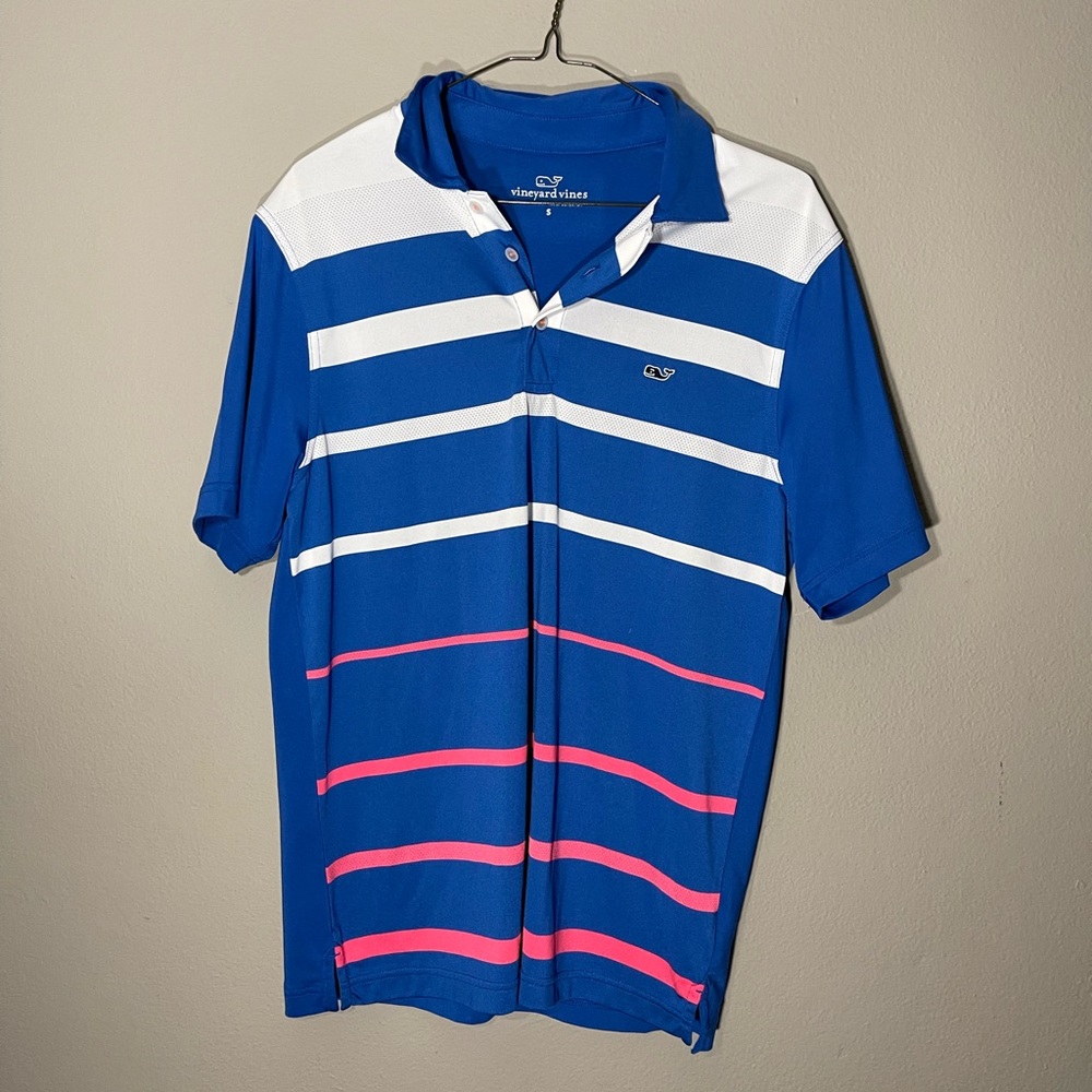 Vineyard Vines Small Golf Polo Blue Striped